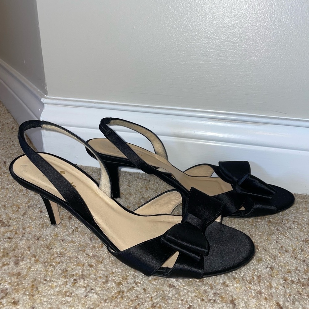 Kate Spade size 9 Black Bow Slingback 3in Heels